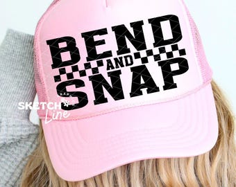 Bend And Snap Trucker Hat Patch Png Design, Checkered Trucker Hat Patch Png Sublimation Download, Trendy Trucker Hat Png, Football Svg Patch