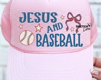Diseño de Jesús y béisbol (PPT), parche de gorra de camionero, diseño de camiseta de béisbol retro, diseño de cita de béisbol (PPT)