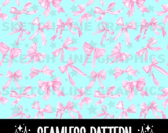 Rosa Kokette Bögen Nahtlos, Rosa Girly Nahtlose Muster-Datei, Nahtlose Muster Png, Bögen Nahtloses Design-Muster, Nahtlose Valentinstag