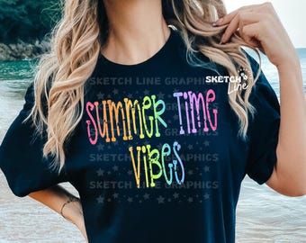 Summer Time Vibes Png Design, Neon Summer Digital Download, Trending Shirts Design, Retro Summer Design, Beach Vibes Png, Summer Png Digital