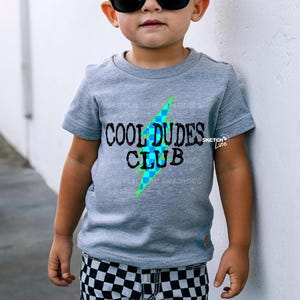 Cooler Dudes Club karierter Png, Kleinkind Digitaler Png-Download, trendiges Png Design Kinder Shirt, Jugend Shirt Digital, Kariertes Kinder-Shirt Design