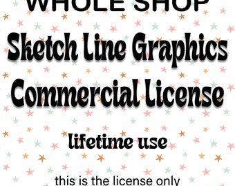Commercial License For Sketch Line Graphics Whole Shop
