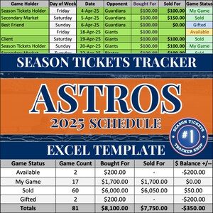 Astros Spielplan | Saisonkarten-Tracker