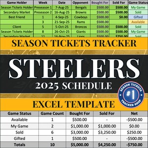 Steelers Spielplan | Saisonkarten-Tracker