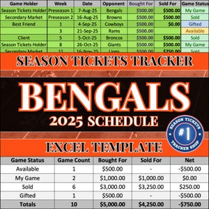 Bengals Spielplan | Saisonkarten-Tracker