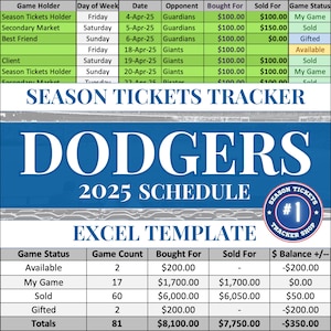 Dodgers | Saisonkarten-Tracker