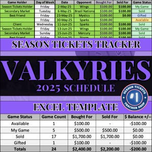Golden State Walküren Spielplan | Saisonkarten-Tracker