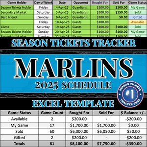 Marlins Spielplan | Saisonkarten-Tracker
