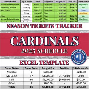 Cardinals Stundenplan | Saisonkarten-Tracker