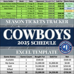 Cowboys Spielplan | Saisonkarten-Tracker