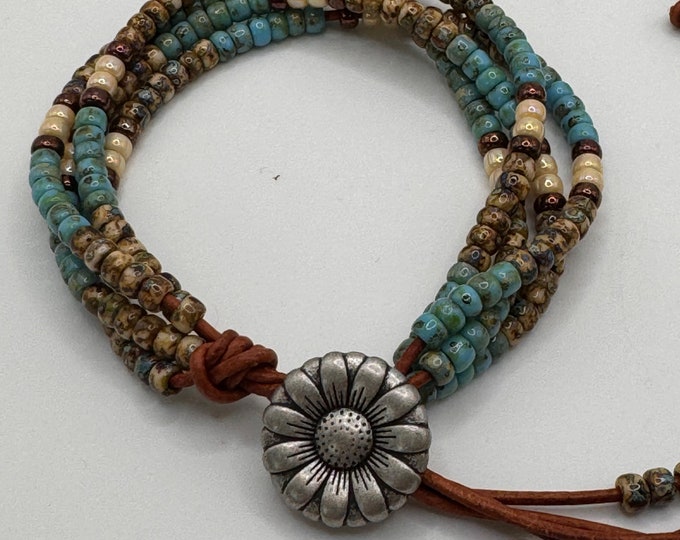 Boho Mosaic Bead Bracelet