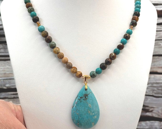 Turquoise Cascade Necklace