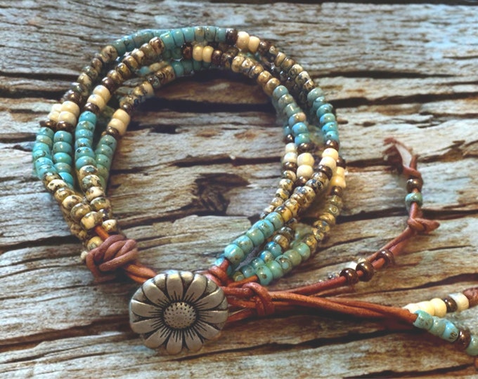 Boho Mosaic Bead Bracelet