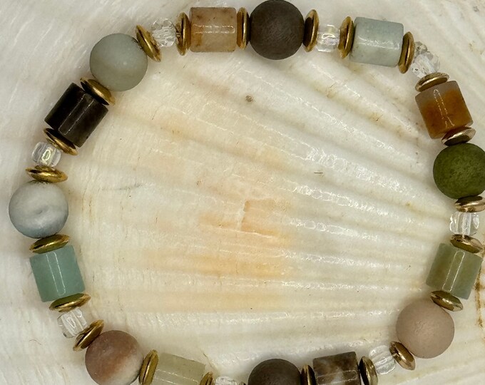 Beaded Bracelet size 7/8,Natural Gemstone
