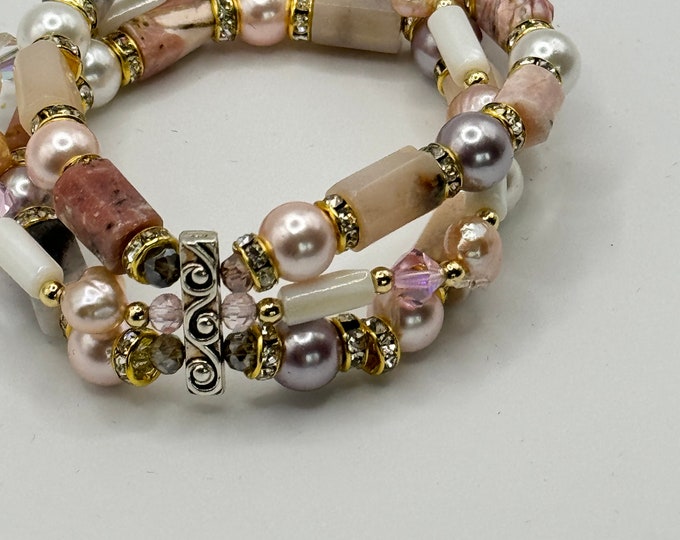 Shell Pearls  Grade A Multi-Strand Bracelet