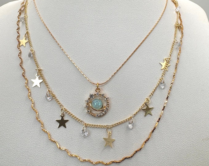Galactic Starry Sky Necklace Set