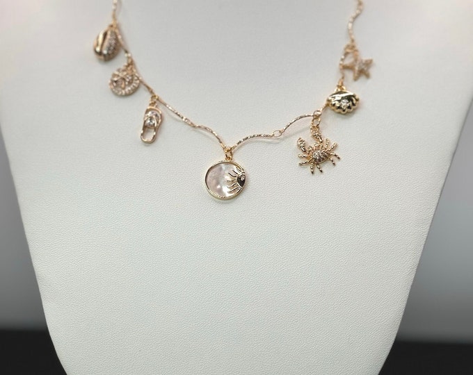 Ocean Treasures Charm 24K Gold Plated Necklace