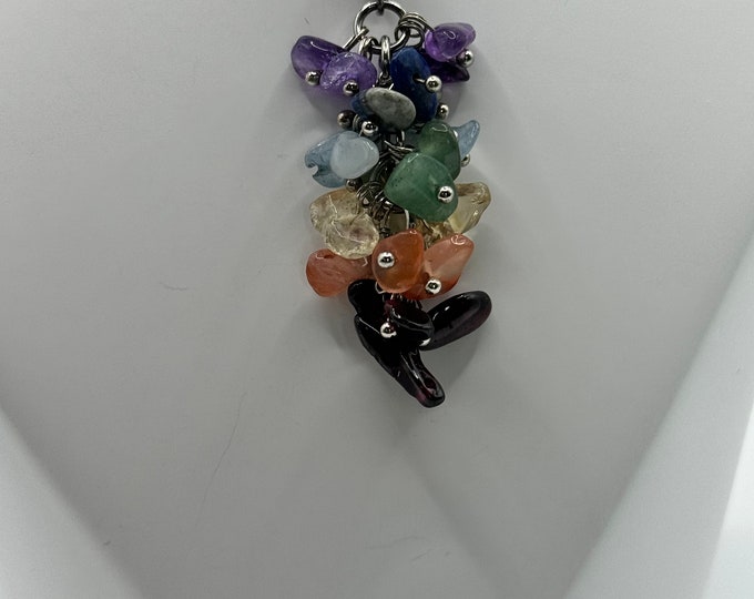 Natural Gemstones Pendant Chakra Necklace