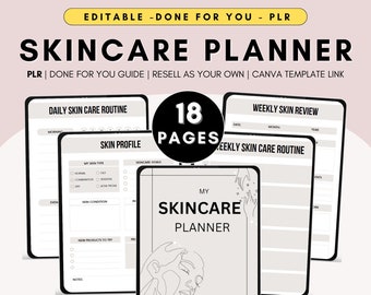 Skincare Planner Beauty Routine Planner Printable Skin Care Planner Glow Up Planner Beauty Journal Makeup Tracker Skincare Journal