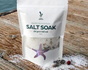 Lavender Bath Salt Soak - Pacific Sea & Epsom Salt (16oz)