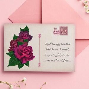 Tarjeta de San Valentín con poema de amor corto