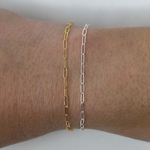 Paperclip Chain Gold by Foot Permanent Jewelry Chain Gold Filled Wholesale Paperclip Sterling Silver Chain Jewelry Supply Paperclip Tiny