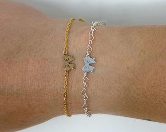 Aansluiting strikbedel: 14k gold filled of sterlingzilver