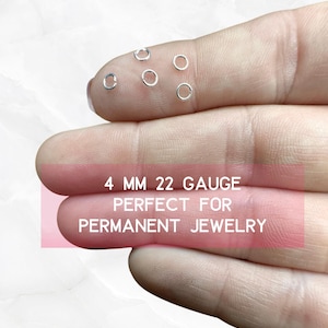 Open Jump Ring 22g 4 mm: 14k Gold Filled or Sterling Silver