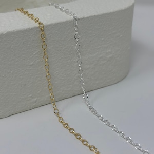 Sterling Silver Starburst Diamond Cut Cable Chain 3mm Sequin Chain Permanent Jewelry Gold Filled Chain Diamond Cut Starburst Chain Jewelry