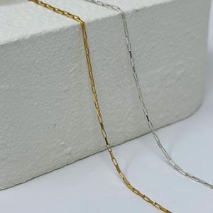 Sterling Silver Box Chain Permanent Jewelry Gold Filled Chain Bulk Chain Jewelry Tarnish Free Rectangular Box Chain Forever Jewelry