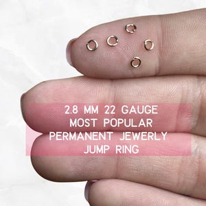 Open Jump Ring 22g 2.8 mm: 14k Gold Filled or Sterling Silver