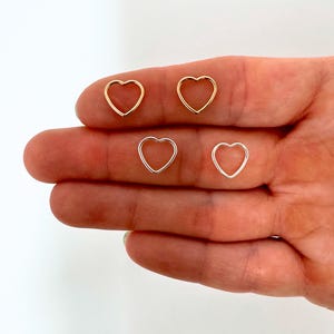 Gold Filled Heart Charm Permanent Jewelry Heart Sterling Silver Heart Charm NonTarnish Charm Forever Bracelet Heart Connectors Small Heart
