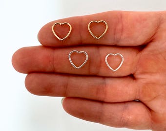 Gold Filled Heart Charm Permanent Jewelry Heart Sterling Silver Heart Charm NonTarnish Charm Forever Bracelet Heart Connectors Small Heart