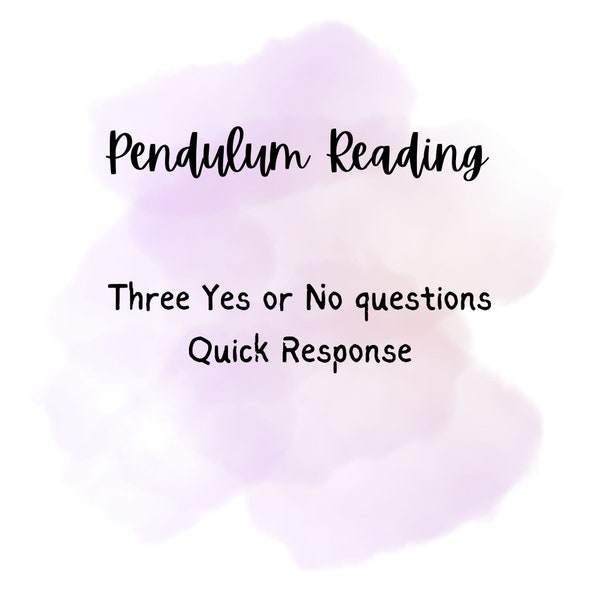 3 Fragen Pendellesung - Drei Ja oder Nein Fragen - Schnelle Antwortzeit - Echte Stumpfantworten