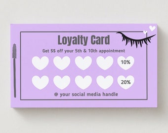 Loyalty lash card