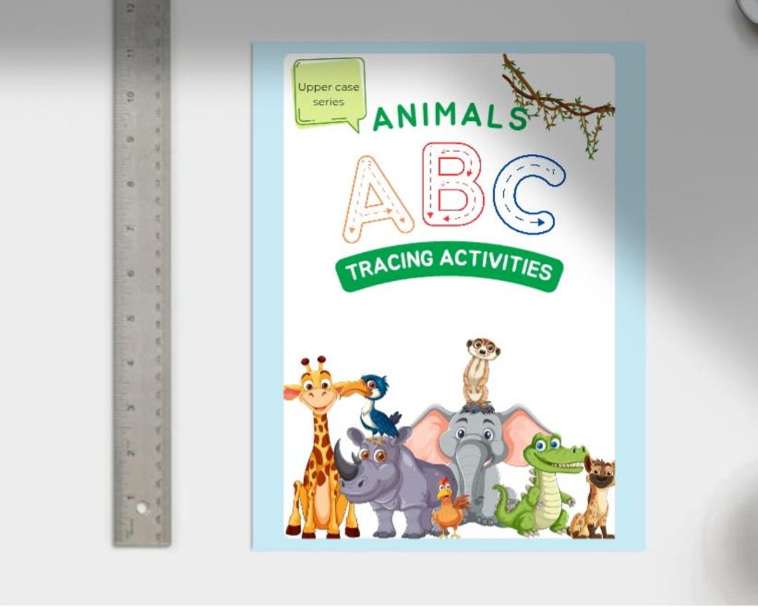 ABC Uppercase Tracing Worksheets | Jungle Animal Theme | 26 Printable ...