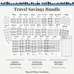 Travel Bundle Savings Trackers | Instant Download