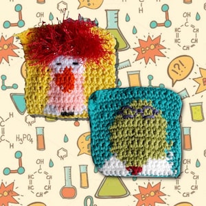 Muppets Bunsen & Becher Tapisserie Häkelanleitung