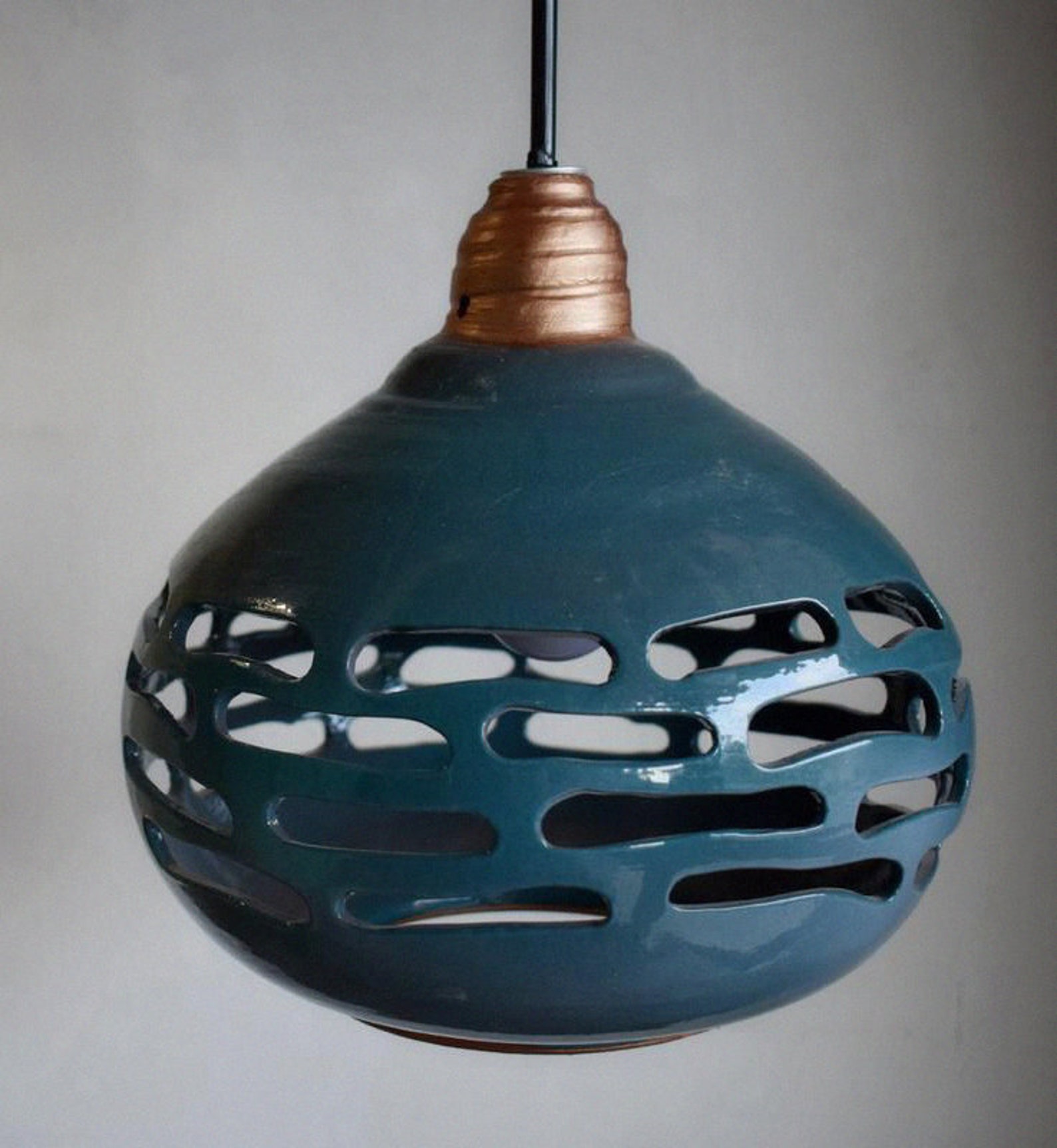 Ceramic Lampshade, Handcrafted Lighting, Artisan Lamp, Decorative Light, Ceramic Decor, Elegant ...