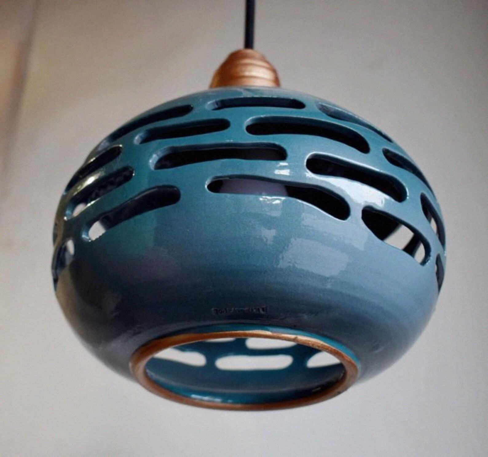 Ceramic Lampshade, Handcrafted Lighting, Artisan Lamp, Decorative Light, Ceramic Decor, Elegant ...