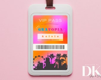 VIP-/Backstagepass | Födelsedagsfest | Redigerbar
