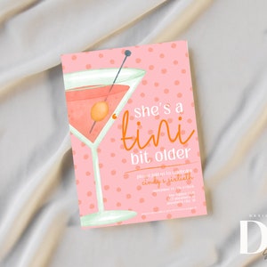 Birthday Party Invitation | 'Tini Bit Older | Editable