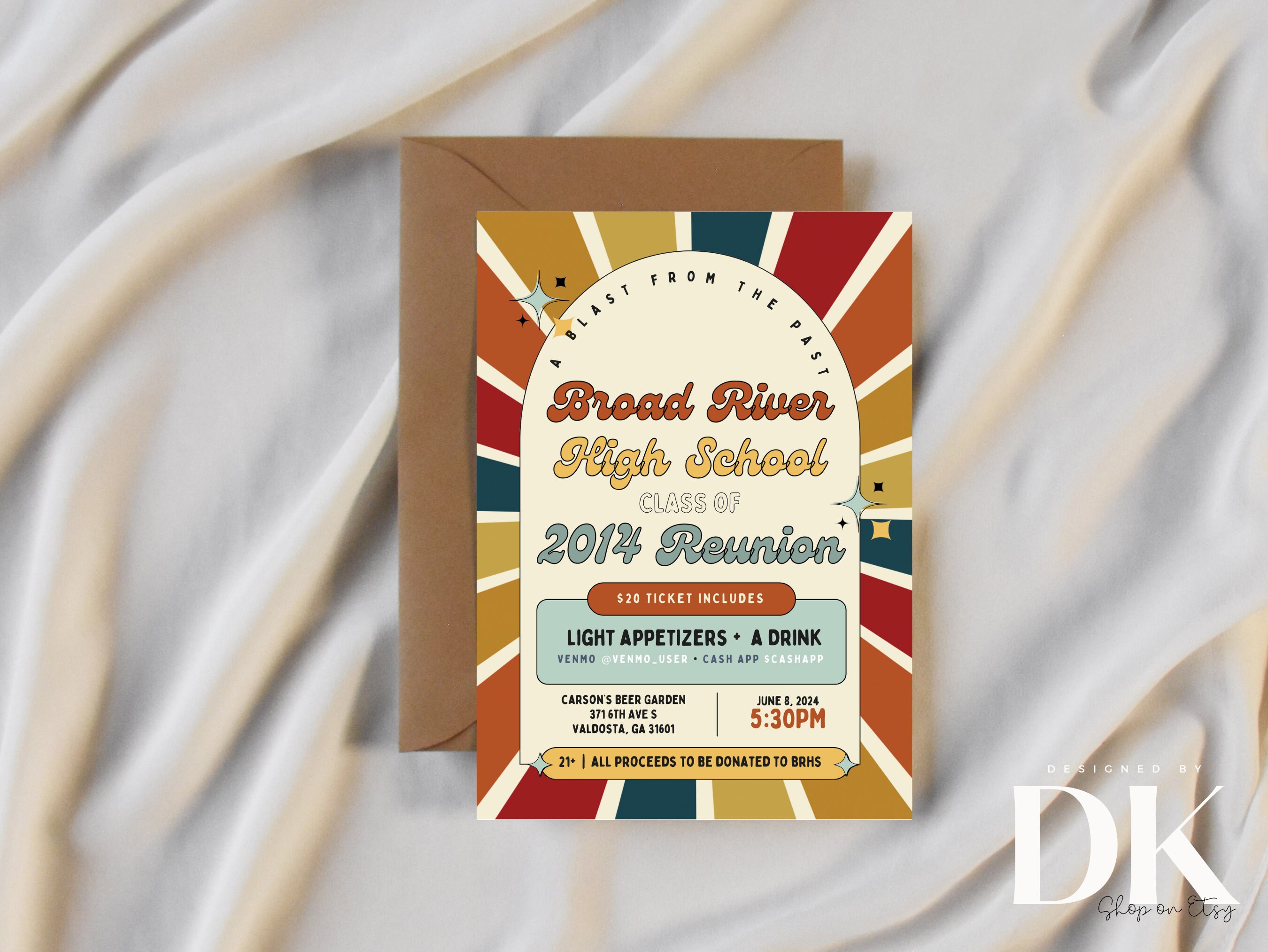 High School Reunion Invitation | Retro | Editable - Etsy