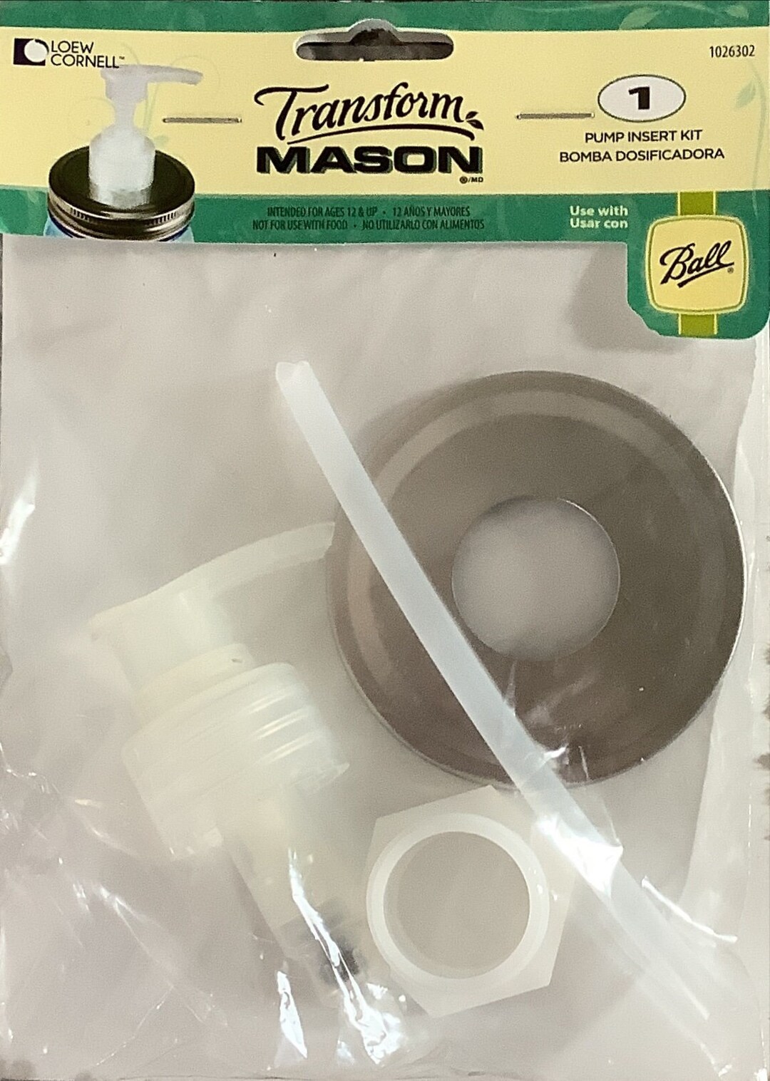 LID With PUMP INSERT Kit for Regular Mouth Mason Jars Transform Mason ...