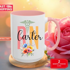 Personalized RN Gift, RN Coffee Mug, Registered Nurse Gifts, Registered Nurse Custom Mug, Rn Coffee Cup, RN Graduation Gift