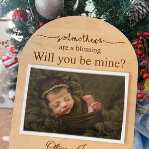 Godparent Proposal Engraved Picture Frame