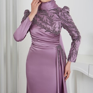 Hijab Clothing, Hijab Wedding, Muslim Engagement, Hijab Evening Dress, Luxury Evening Gown, Modest Maxi Evening Gown,Luxury Bridesmaid Abaya
