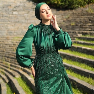 Modest Evening Dress, Muslim Wedding Dress, Abaya Maxi Dress, Modest Evening Dress, Hijab Wedding, Muslim Engagement, Hijab Evening Dress