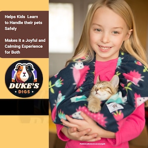 The Critter Cuddler small pet cat sling puppy purse guinea pig bonding pouch is an excellent way to teach children to handle their pets safely.The soft cozy material keeps claws away from your skin, an enjoyable therapeutic experience for both of you