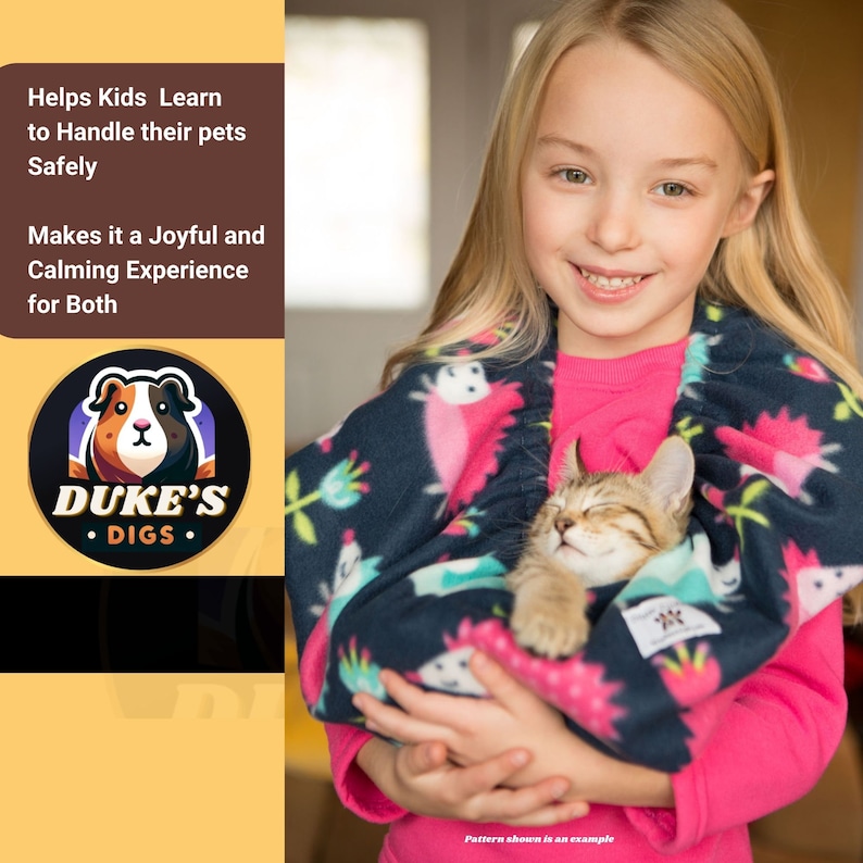 The Critter Cuddler small pet cat sling puppy purse guinea pig bonding pouch is an excellent way to teach children to handle their pets safely.The soft cozy material keeps claws away from your skin, an enjoyable therapeutic experience for both of you